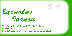 barnabas ivanov business card