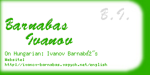 barnabas ivanov business card